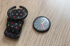 pop swatch watch vintage black face 