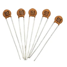 50pcs Ceramic Disc Capacitors 0.01uF (103) / 10nF / 10,000pF - 50V