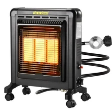 Rolling 15000 BTU Propane Gas Heater On Wheels For Indoor Patio Use Garage Home