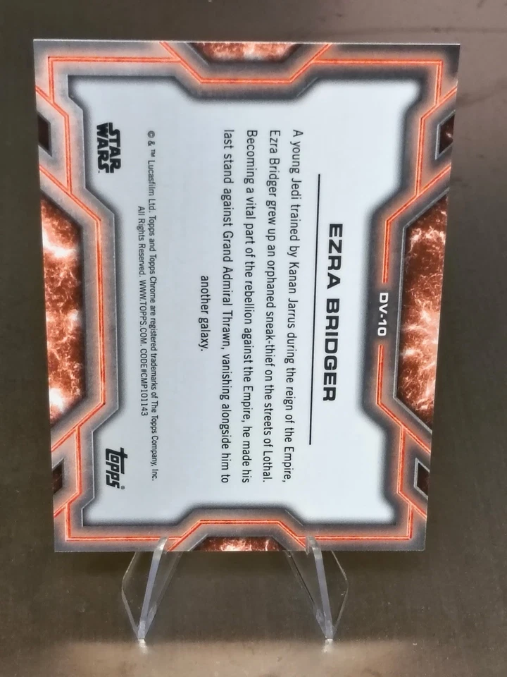 2025 Topps Star Wars Chrome- Double Vision DV-10 - Ezra Bridger - SSP Case Hit - Image 3 of 3