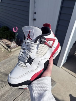 Nike Air Jordan 4 Retro Red Cement Men's Shoes Size 9 DH6927 161
