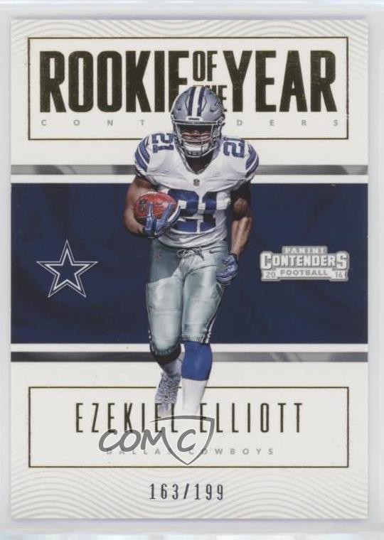 Ezekiel Elliott Panini Contenders Rookie of the Year Contenders #1 Gold