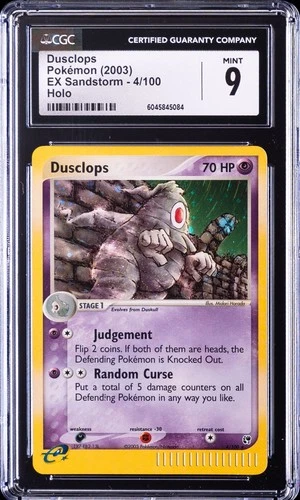 2003 POKÉMON EX SANDSTORM HOLO #4/100 DUSCLOPS CGC 9