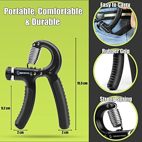 Fortalecedor De Agarre Manual - 5 Niveles De Asistencia Ajustables (23