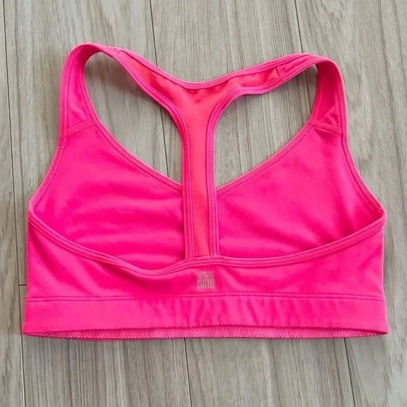 victoria-secret-vs hot pink barbie core mesh racer back sports tank-bra
