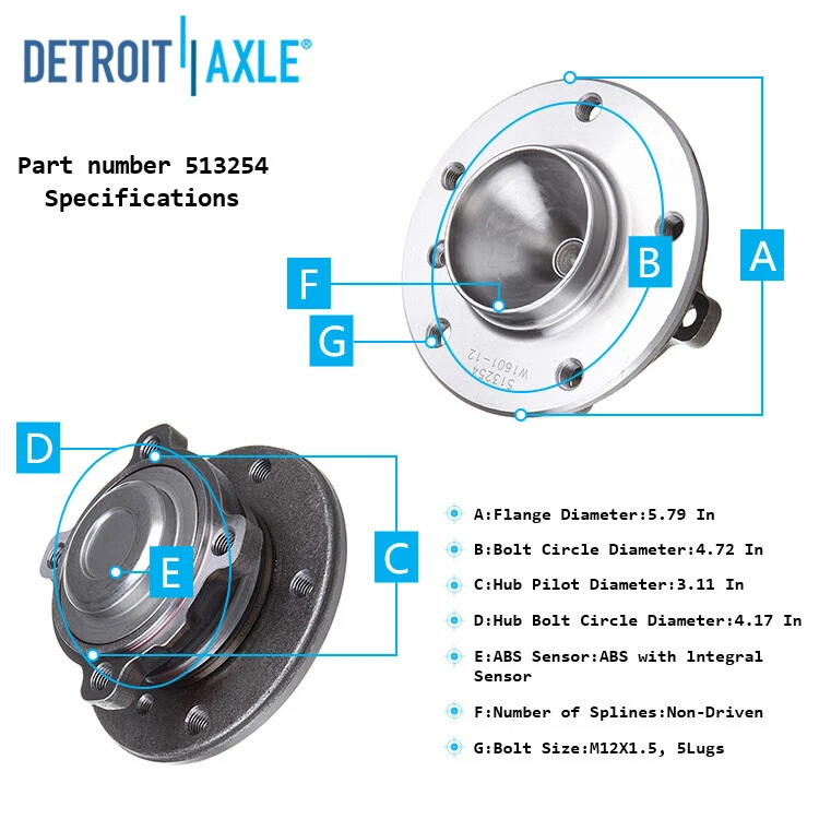Cojinete de rueda delantera y buje para BMW 323i 335i 328i 325i 323i 130i 135i 128i Z4 Foto 3 de 4