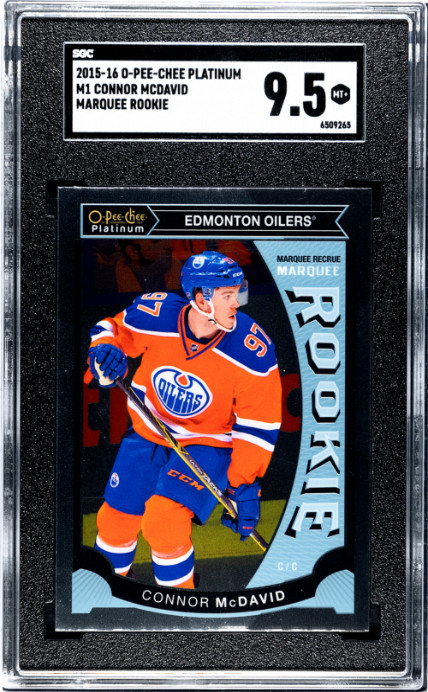 2015-16 O-Pee-Chee Platinum #M1 Connor Mcdavid Marquee Rookie MINT+ SGC 9.5 QTY