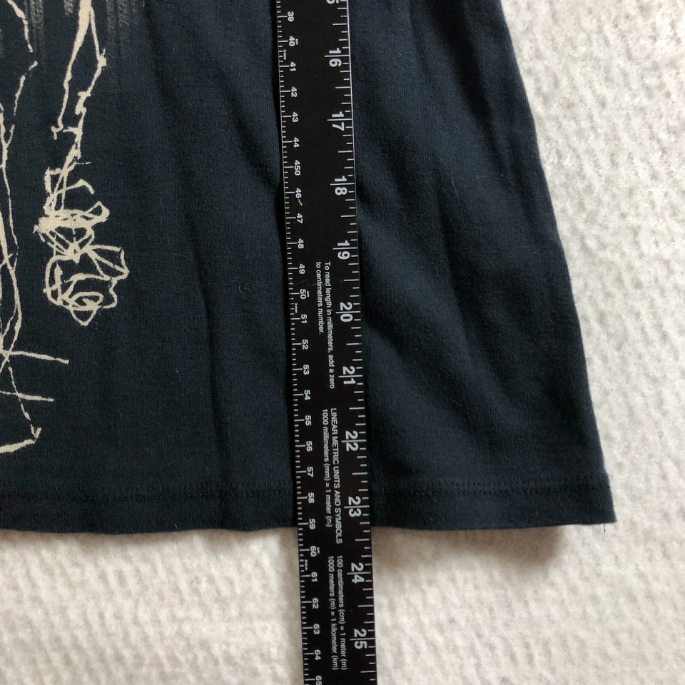 Top de mujer Vanilla Sugar talla 1X negro abstracto cuello en V manga 3/4 Foto 4 de 4