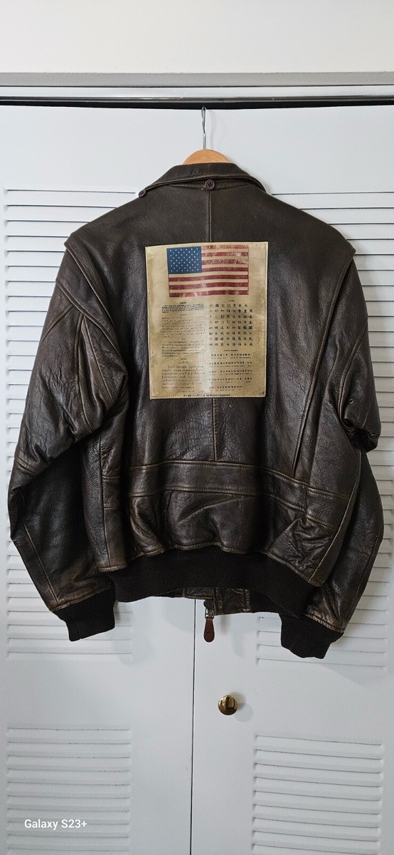 AVIREX Top Gun Style G-1 Bomber Flight Leather Jacket, Brown