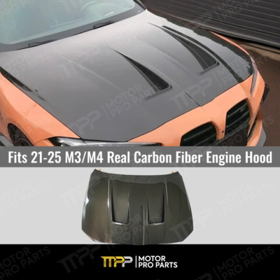Front Engine Hood DTM-N Style REAL CARBON FIBER Fits 21-25 BMW G80 G82 G83 M3 M4