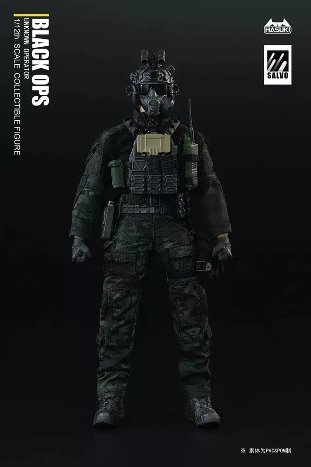 HASUKI SALVO SA01 ブラックオペレーションズ 1/12 可動 In Stock New HASUKI SA01 1/12 Black OPS 6