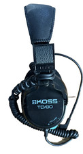 Koss Home and Portable Stereo Headphones  Dual Volume Controls Black TD80