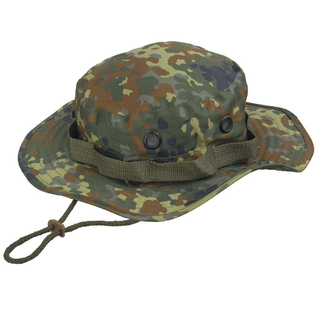 Ejército Táctico Boonie Bush Selva Sombrero Gorra Pesca Senderismo Bw Flecktarn