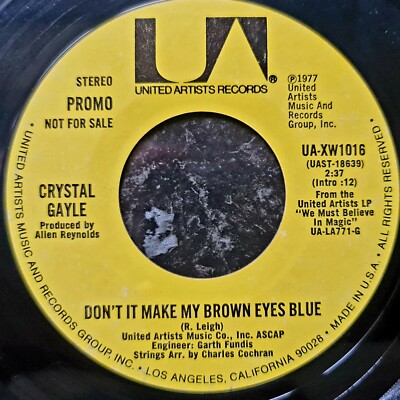 Crystal Gayle - Don't It Make Your Brown Eyes Blue - Rare 1977 US Promo 7''