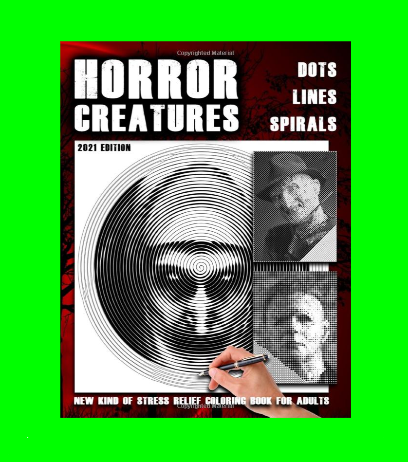 Horror Creatures Spiroglyphics Dots Lines Spirals Coloring Book Anti-Stress  Gift | eBay