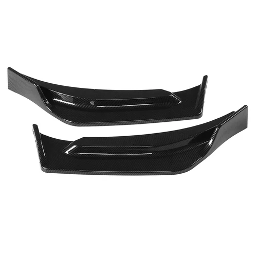 V Style Front Bumper Lip Splitter For Chevrolet Malibu LT 19-21 Carbon Fiber ABS - Picture 8 of 9