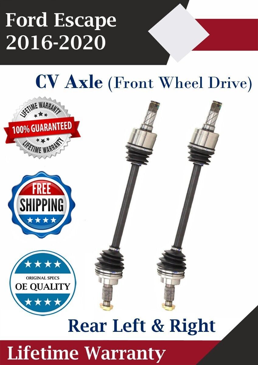 New OE Rear Left & Right CV Axle For 2016-2020 Ford Escape 2WD Lifetime Warranty
