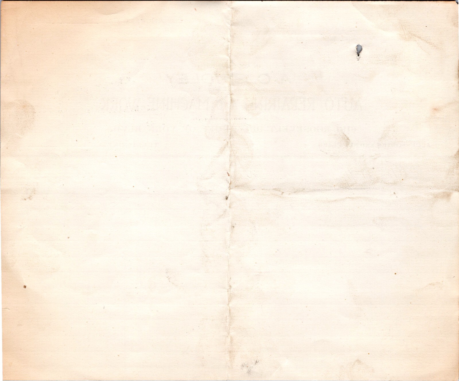 1916 Billhead A.C. Gridley Auto Repair, Los Angeles, CA for Car