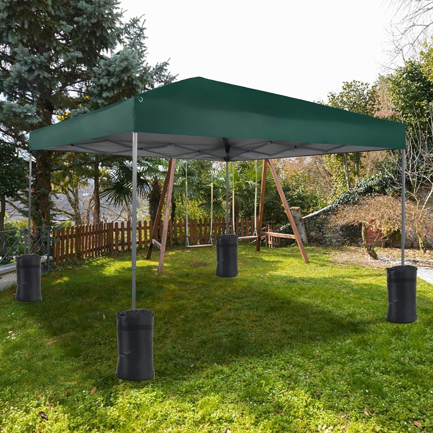 124 LBS Outdoor Pop Up Canopy Tent Gazebo Weight Sand Bag Anchor Kit 4PCS, Black