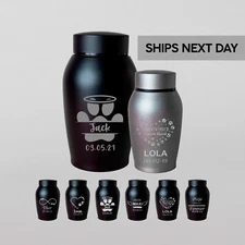 Custom Engraved Pet Urn for Ashes, Personalized Dog & Cat Memorial Cremation Urn