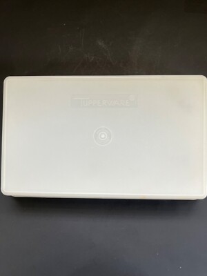 Vintage Tupperware White Rectangular Storage Container No lid