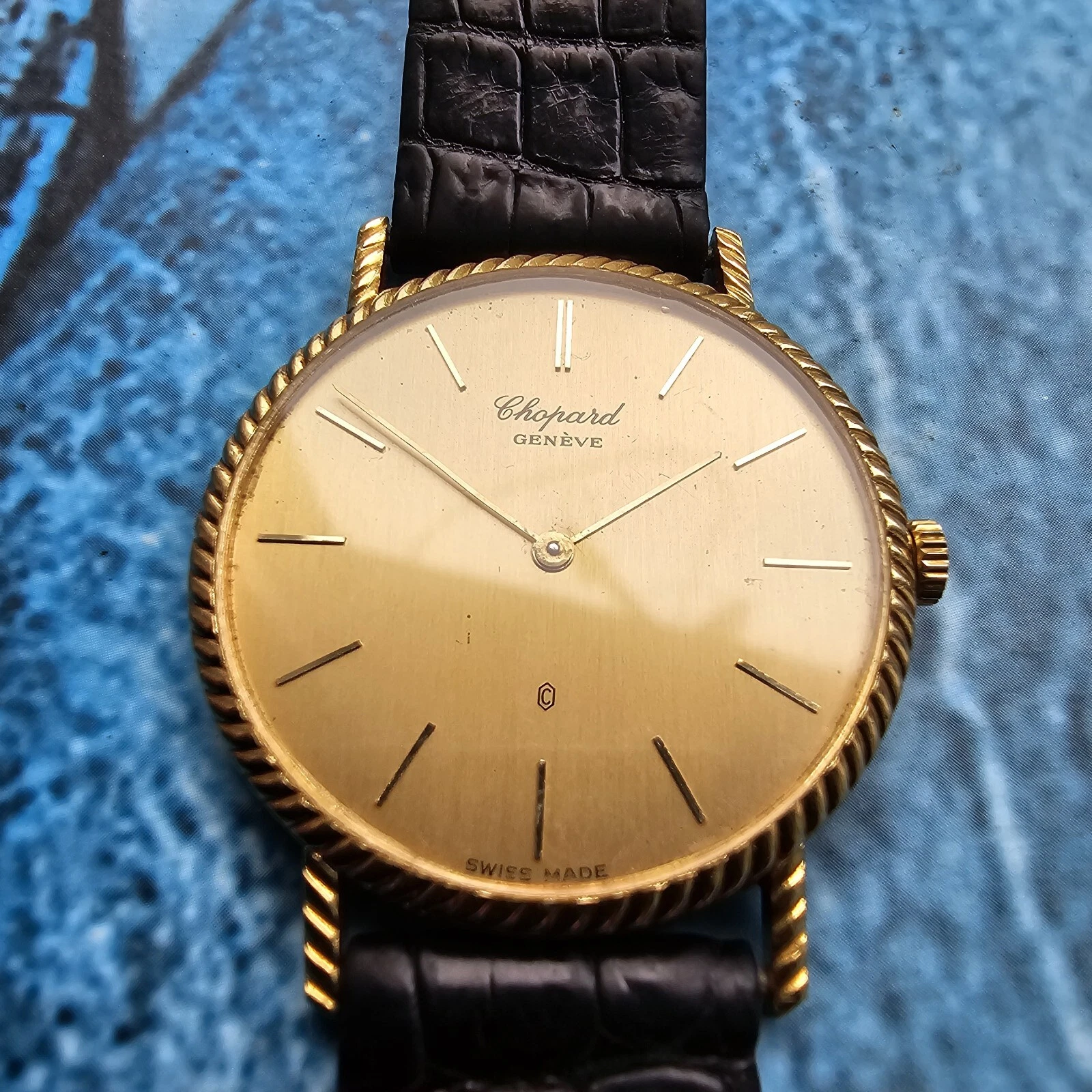 Chopard — 18ct Solid Gold Chopard Quartz Men's Watch Ref 1077  18k