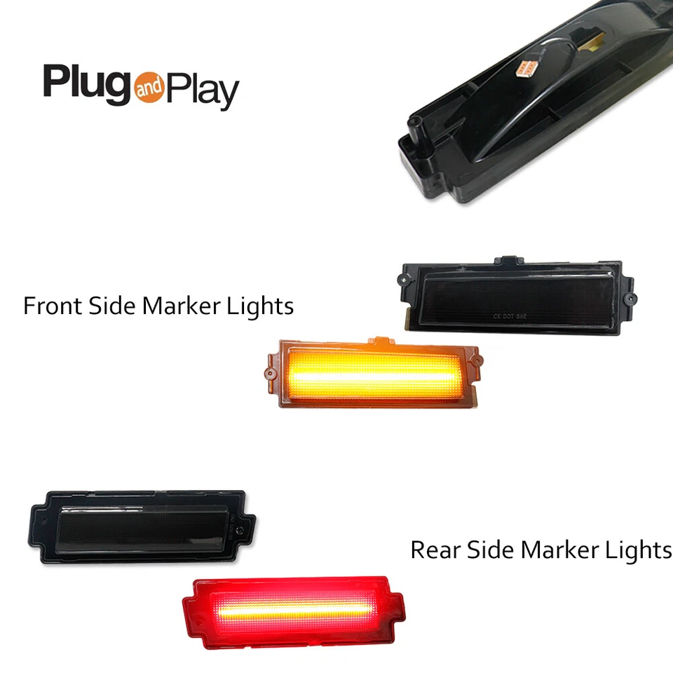 Luces de señalización LED delanteras + traseras completas ahumadas para Chevy Monte Carlo SS 1981-1988 Foto 2 de 4