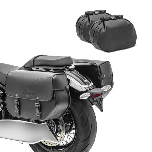 Bolsas Alforjas Laterales Para Moto Custom Y Retro Craftride VH5 Negro Dpla1 A703212 0