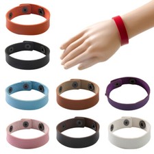 Women Faux Leather Bracelet Wristband Bangle Jewellery Snap Button 9 COLOURS