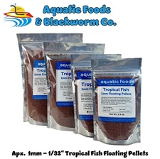 1mm - 1/32" Tropical Fish Floating Pellets for Discus, Cichlids, Guppies. WL