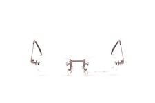 Freudenhaus Bohr Brille Fassung dunkel Silber federleicht Damen 48 -20mm F2