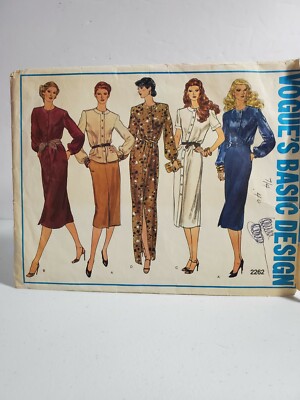 Vintage VOGUE Basic Design Dress Pattern  Size 12 #2262