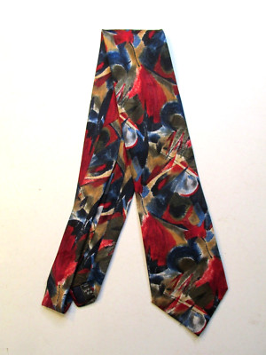 ST. MICHAEL from MARKS & SPENCER Suit Tie 3.5'' Wide Multicolor Art to Wear
