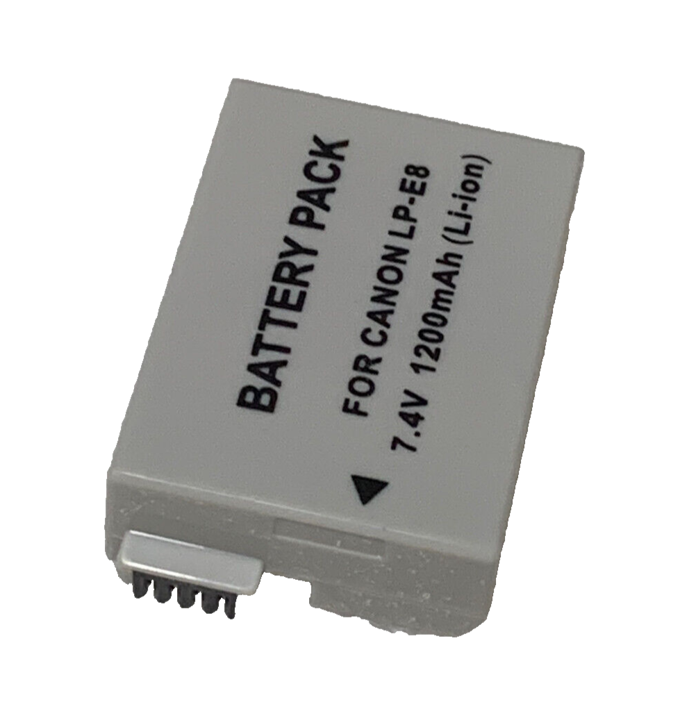 BATTERIE 1200mAh Tipo LP-E8 LPE8 Per Canon EOS 550D 600D 650D, EOS Kiss X4 X5