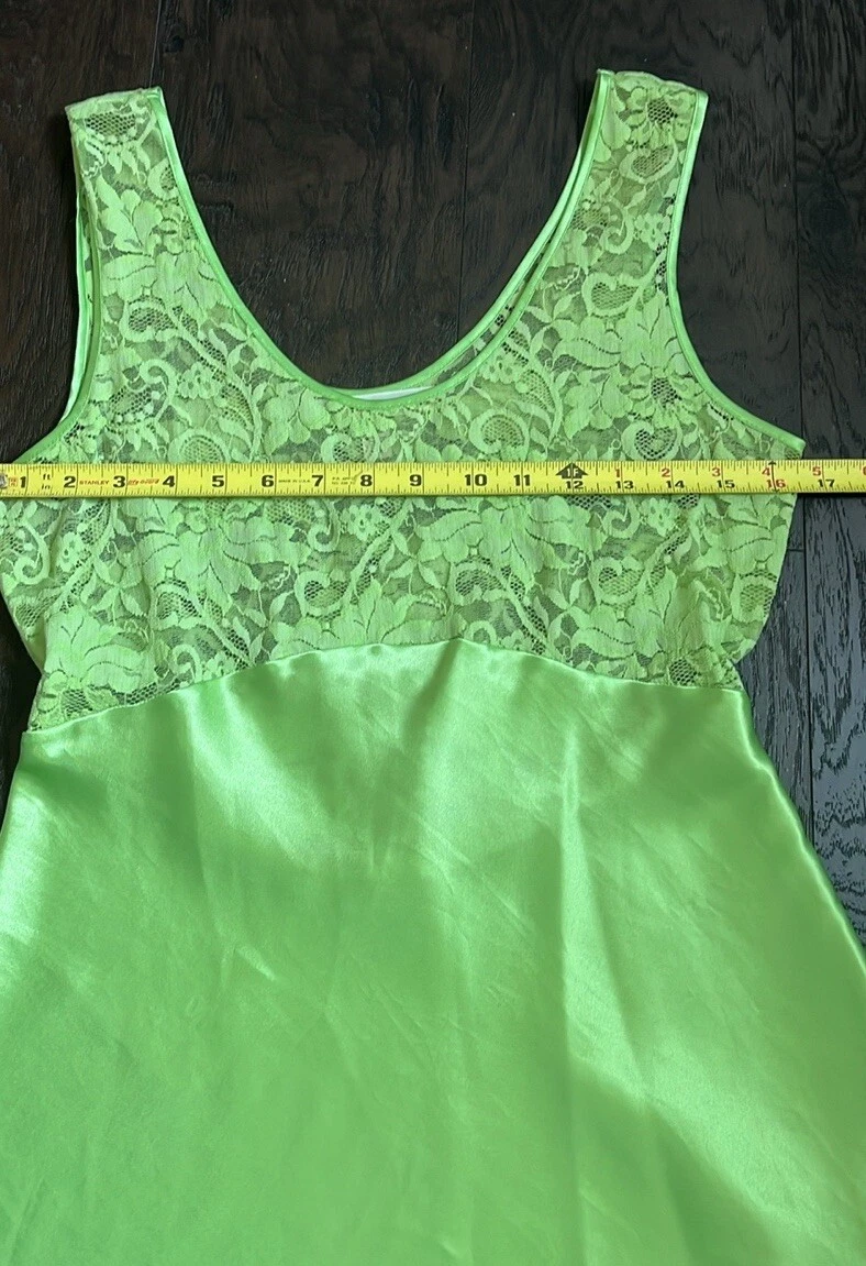 UNDERCOVER VICTORIA'S SECRET abito slip verde vintage taglia S
