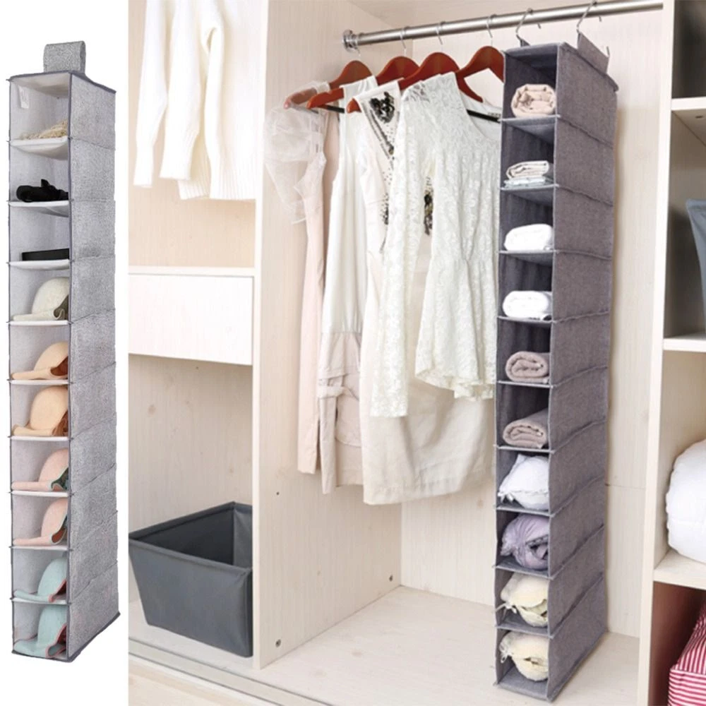 Clear shoe shop hanging organiser