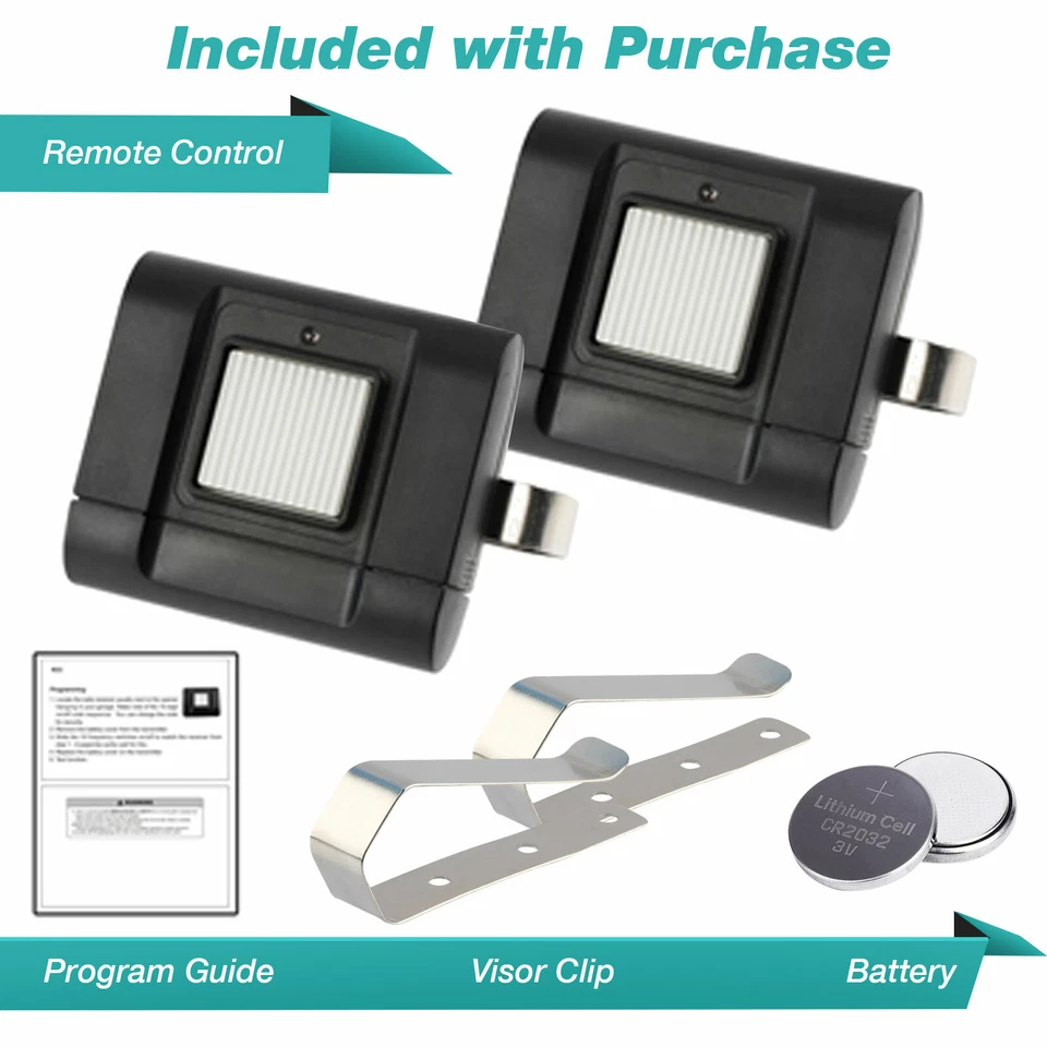 ECS Sale 2 For Stanley 1050 Garage Door Remote 310MHz 10 DIP Linear 105015 MCS105015