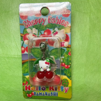 Rare Hello Kitty Cherry Babies 2005 Key Charm Set Gotochi