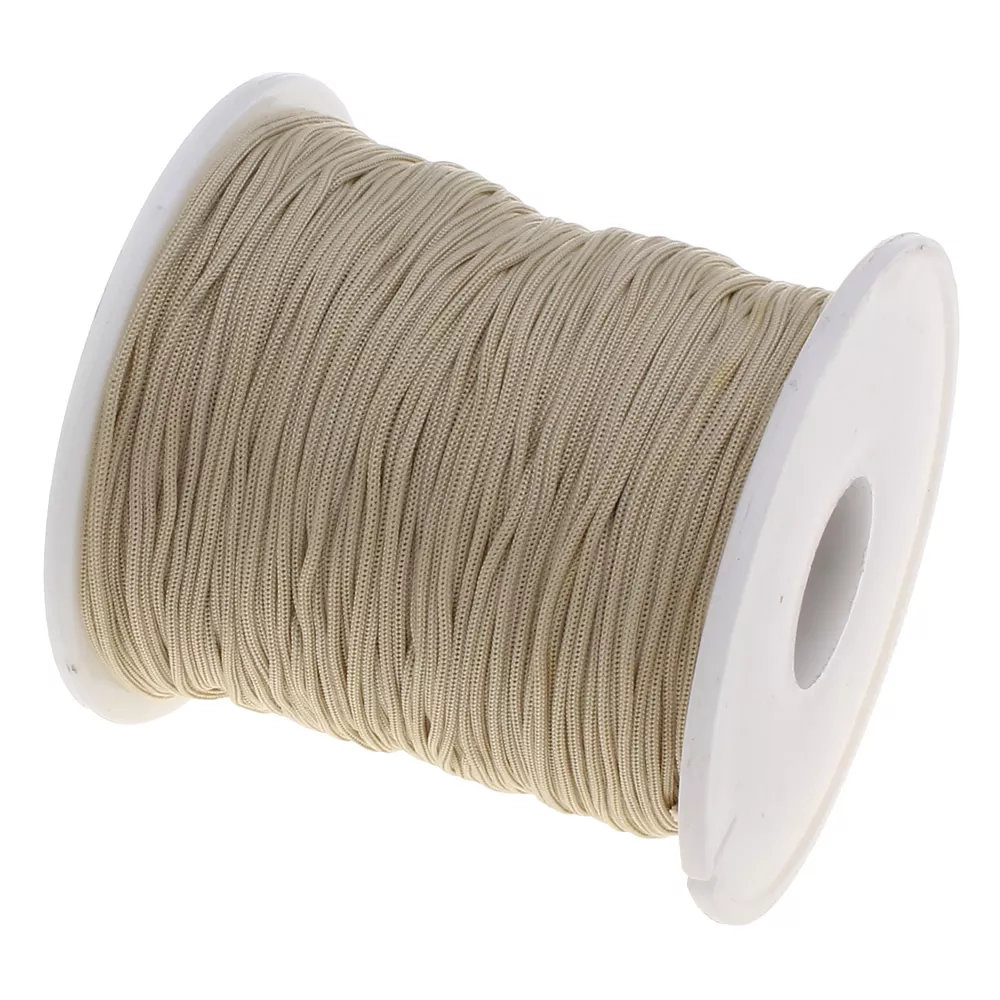 Lot 5 ou 10m Fil Nylon Beige 1mm Pour bracelet, Attache tetine