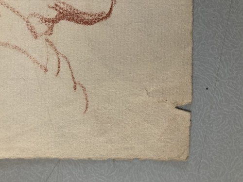 Very Nice Drawing Antique Nude Pencil Paper Naked Woman Erotic 1950 Verso Dance - Picture 12 of 12