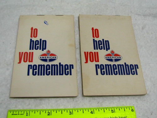 American Oil Company Small Blank Notepad to help you remember 1965 1966