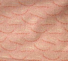 Cotton Fabric Light Pink Feathers 35" x 44" Width  AS IS 
