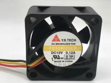 Y.S.TECH FD124020EB 4020 DC12V 0.12A 3-pin dual ball cooling fan