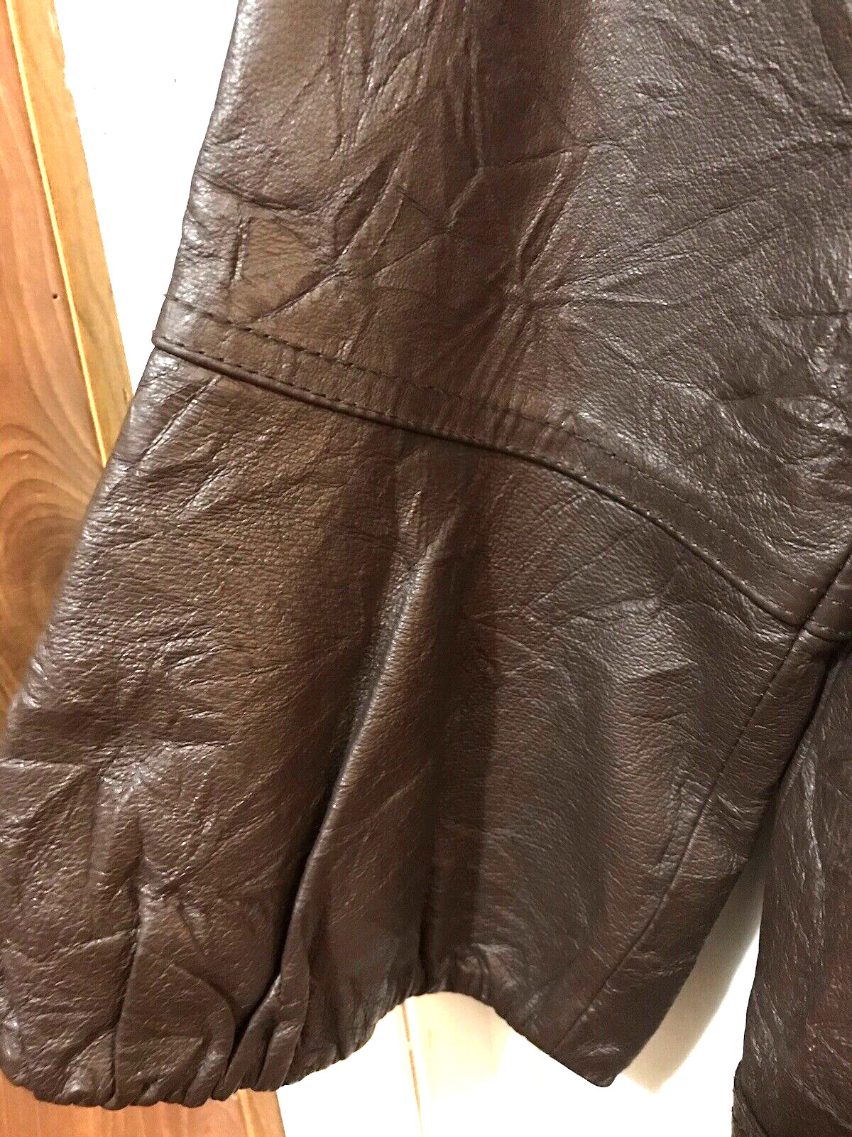 Leather Jacket Size Small Polyester Lining Short … - image 4