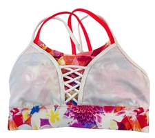 TYR WOMEN’S Athletic Workout Gym Double Strap Banded Bra Size Small Sample