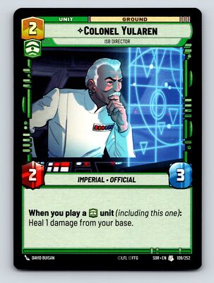 Command Ground Colonel Yularen ISB Director Unit Imperial Official 2C 2H 3P