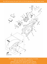 YAMAHA Bracket, Taillight, 2CR-2117E-00 OEM YZFR6 YZF-R1 YZF600 YZF-R6