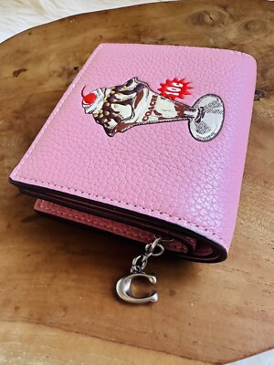 Coach Cherry Blossom Pink Leather Snap Wallet Ice Cream Sundae
