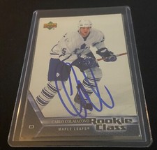 Autographed CARLO COLAIACOVO #49 Upper Deck ROOKIE CLASS 2006 NM-MT(RC)