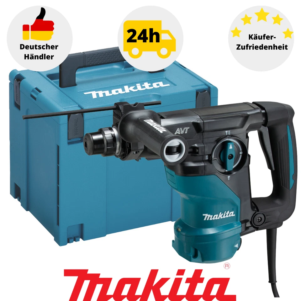 Makita HR3011FCJ Kombihammer 1050 W SDS-Plus Bohren Meißeln Hammerbohren AVT 